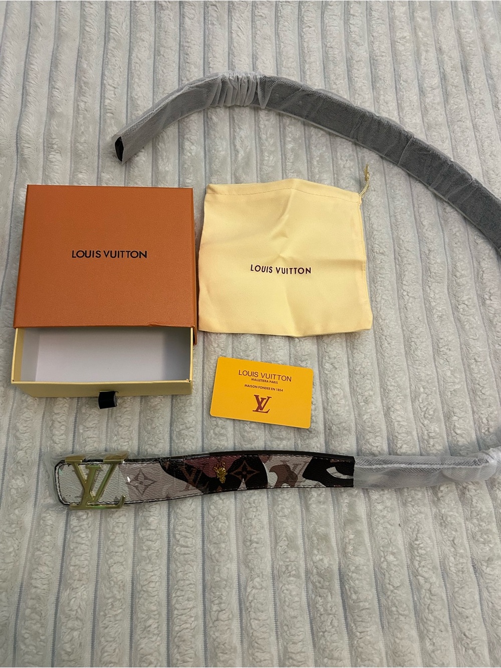 Louis Vuitton Multicolor Monogram Canvas Belt with Gold LV Buckle